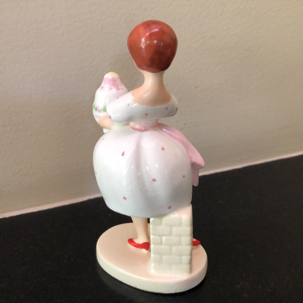 Lefton's Sweet Sixteenth Ceramic Porcelain Figurine w/Cake- Vintage Cake Topper - Picture 5 of 13